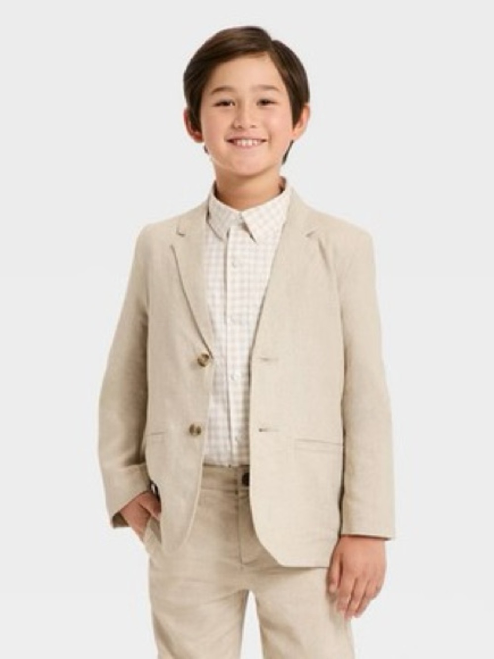 Cat & Jack Cream Boys' Blazer